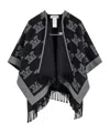 Max Mara Logo Cloak In Black