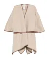 Max Mara Virgin Wool Cape In Neutral