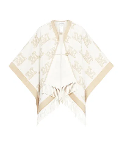Max Mara Logo Cloak In White