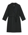 Max Mara Logo Coat In Black