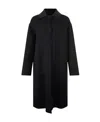 Max Mara Logo Coat In Black