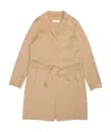 Max Mara Logo Coat In Nude