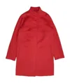 Max Mara Logo Coat In Red