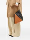 Max Mara Logo-detail Leather Triangular Shoulder Bag In Brown