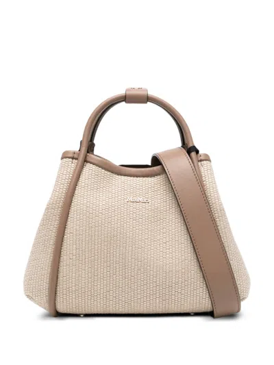 Max Mara Logo-detail Tote Bag In Neutral