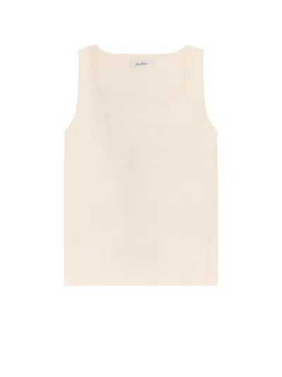 Max Mara Pentola Viscose Top In White