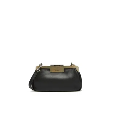 Max Mara Logo Detailed Shoulder Bag In Black