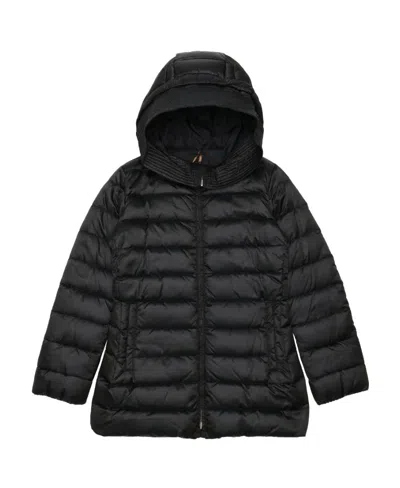 Max Mara Logo Details Down Jacket In Black