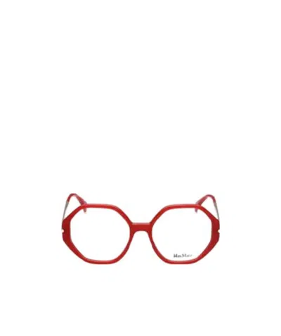Max Mara Logo Details Flat Mirror In Red