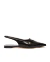 Max Mara Logo Details Flat Shoes In Black