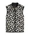 Max Mara Graphic-print Gilet In Black