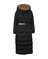 Max Mara Logo Down Jacket In Black