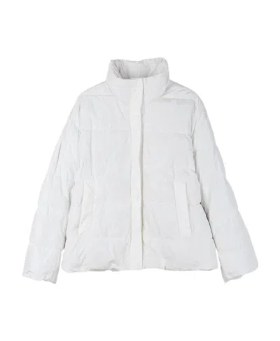Max Mara Logo Down Jacket In White