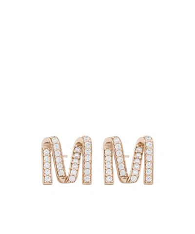 Max Mara Logo Earrings In Gold