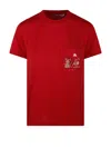 Max Mara Logo Embellished Crewneck T-shirt In Rosso