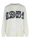 Max Mara Logo-embellishment Crew-neck Sweater In Gray