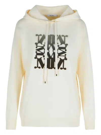 MAX MARA LOGO-EMBELLISHMENT HOODIE