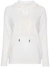 Max Mara Pamir Logo Wool Knit Hoodie In Neutrals
