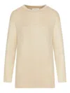 Max Mara Logo-embossed Sweatshirt In Neutral
