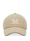 Max Mara Sand Raffia Circense Baseball Cap In Neutral