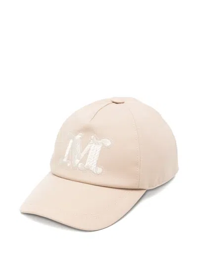 Max Mara Logo-embroidered Baseball Cap In Neutral