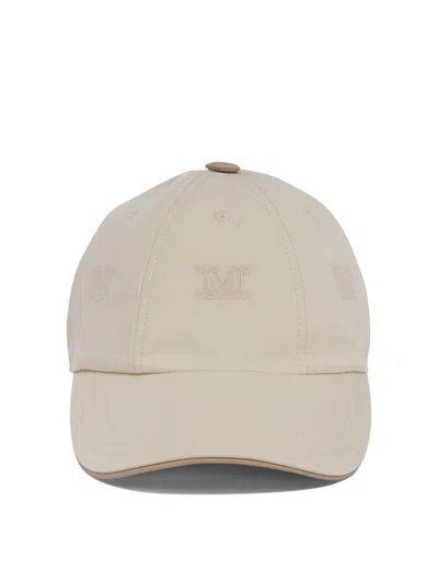 Max Mara Logo Embroidered Baseball Cap In Neutro