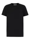 Max Mara Papaia Logo Cotton T-shirt In Black