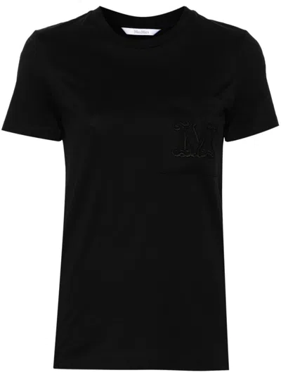 Max Mara Logo T-shirt In Black