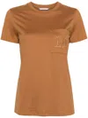 Max Mara Camel-coloured T-shirt In Cotton Women In Gray