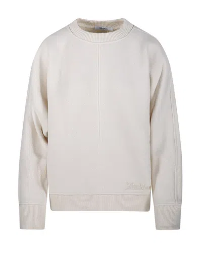 MAX MARA LOGO EMBROIDERED CREWNECK JUMPER