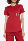 Max Mara Logo Embellished Crewneck T-shirt In Red