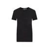 Max Mara Cotton T-shirt With Embroidered Monogram In Black