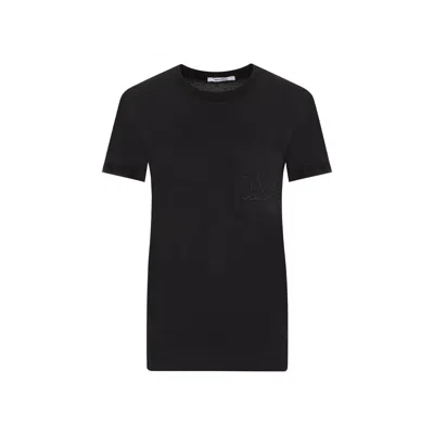 MAX MARA LOGO EMBROIDERED CREWNECK T-SHIRT