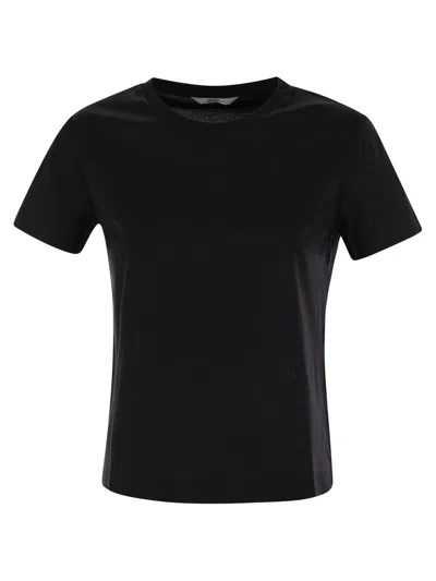 MAX MARA LOGO EMBROIDERED CREWNECK T-SHIRT