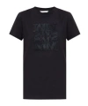 Max Mara Logo Embroidered Crewneck T-shirt In Black