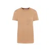 Max Mara Clay-coloured Cotton T-shirt With Logo In Camel