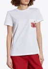 Max Mara Logo-embroidered Crewneck T-shirt In White