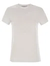 Max Mara Logo Embroidered Crewneck T-shirt In White
