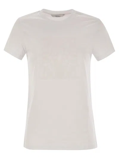 MAX MARA LOGO EMBROIDERED CREWNECK T-SHIRT