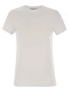 Max Mara Logo Embroidered Crewneck T-shirt In White