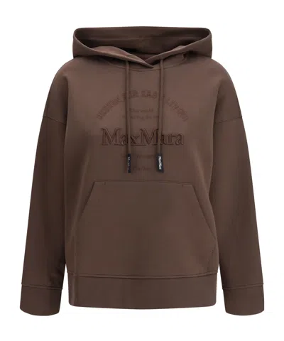 Max Mara 's  Logo Embroidered Drawstring Hoodie In Red