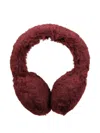 Max Mara Logo-embroidered Earmuffs In Burgundy
