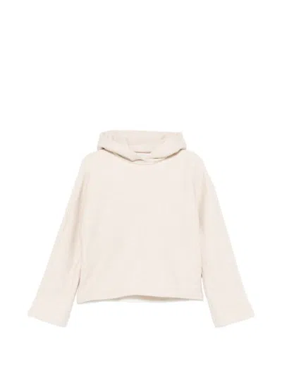 Max Mara Logo-embroidered Hoodie In Neutral