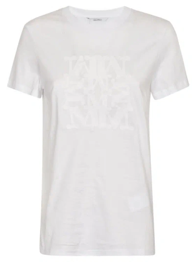 Max Mara Sacha Logo T-shirt In White | ModeSens