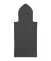 Max Mara Logo Embroidered Ribbed-knit Poncho In Black