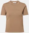 Max Mara Biscuit Viscose Blend Adelio T-shirt In Brown