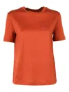 Max Mara Logo-embroidered T-shirt In Orange