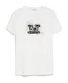 Max Mara Logo Embroidered T-shirt In White