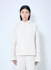 Max Mara Logo Embroidery Hooded Sweatshirt In White