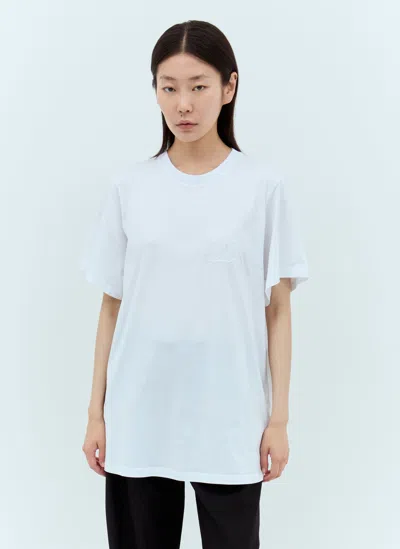 Max Mara Logo Embroidery T-shirt In White